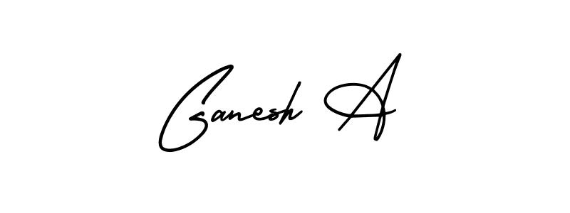 Use a signature maker to create a handwritten signature online. With this signature software, you can design (AmerikaSignatureDemo-Regular) your own signature for name Ganesh A. Ganesh A signature style 3 images and pictures png