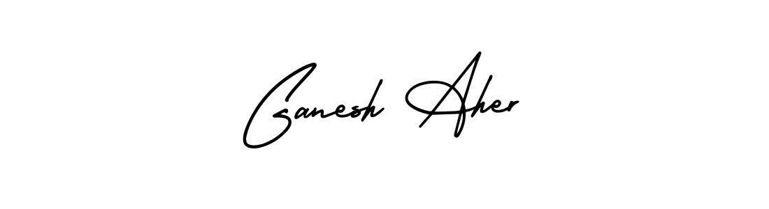 Ganesh Aher stylish signature style. Best Handwritten Sign (AmerikaSignatureDemo-Regular) for my name. Handwritten Signature Collection Ideas for my name Ganesh Aher. Ganesh Aher signature style 3 images and pictures png