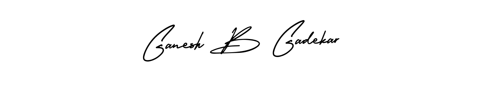 This is the best signature style for the Ganesh B Gadekar name. Also you like these signature font (AmerikaSignatureDemo-Regular). Mix name signature. Ganesh B Gadekar signature style 3 images and pictures png