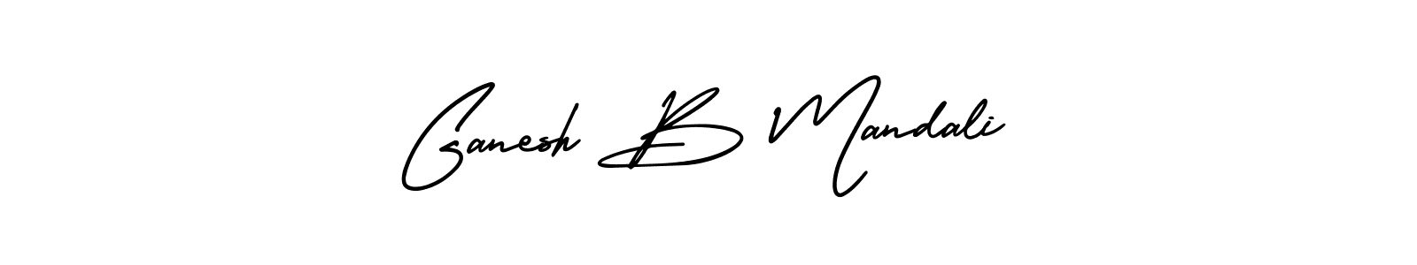 The best way (AmerikaSignatureDemo-Regular) to make a short signature is to pick only two or three words in your name. The name Ganesh B Mandali include a total of six letters. For converting this name. Ganesh B Mandali signature style 3 images and pictures png