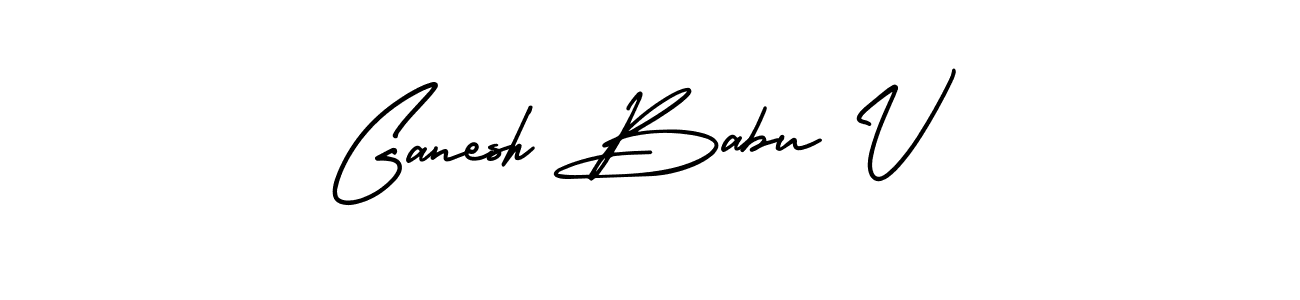 How to make Ganesh Babu V signature? AmerikaSignatureDemo-Regular is a professional autograph style. Create handwritten signature for Ganesh Babu V name. Ganesh Babu V signature style 3 images and pictures png