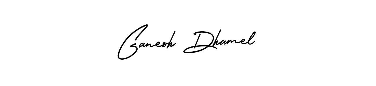 This is the best signature style for the Ganesh Dhamel name. Also you like these signature font (AmerikaSignatureDemo-Regular). Mix name signature. Ganesh Dhamel signature style 3 images and pictures png