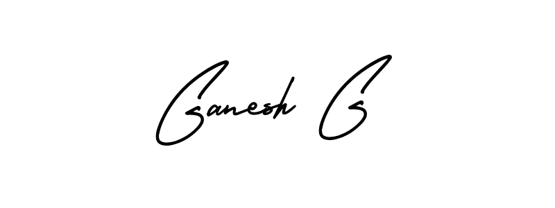 The best way (AmerikaSignatureDemo-Regular) to make a short signature is to pick only two or three words in your name. The name Ganesh G include a total of six letters. For converting this name. Ganesh G signature style 3 images and pictures png