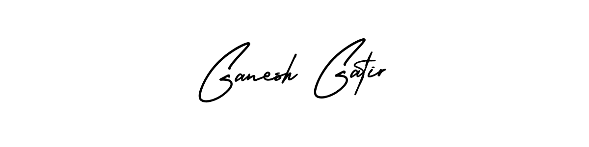 This is the best signature style for the Ganesh Gatir name. Also you like these signature font (AmerikaSignatureDemo-Regular). Mix name signature. Ganesh Gatir signature style 3 images and pictures png