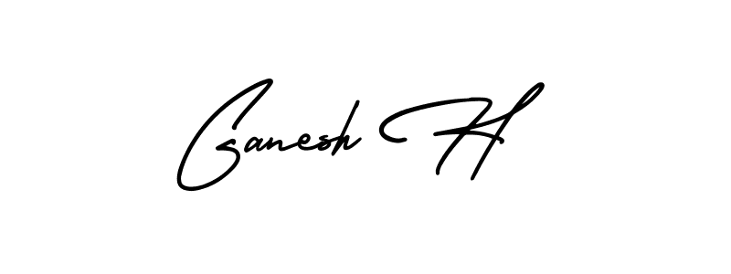 Design your own signature with our free online signature maker. With this signature software, you can create a handwritten (AmerikaSignatureDemo-Regular) signature for name Ganesh H. Ganesh H signature style 3 images and pictures png