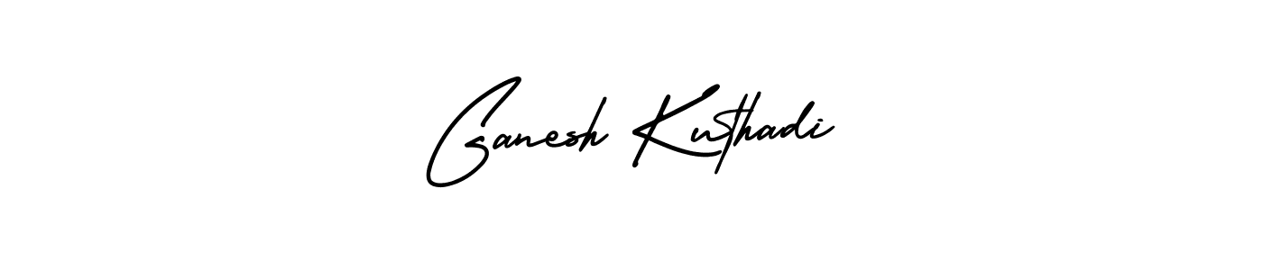 Ganesh Kuthadi stylish signature style. Best Handwritten Sign (AmerikaSignatureDemo-Regular) for my name. Handwritten Signature Collection Ideas for my name Ganesh Kuthadi. Ganesh Kuthadi signature style 3 images and pictures png