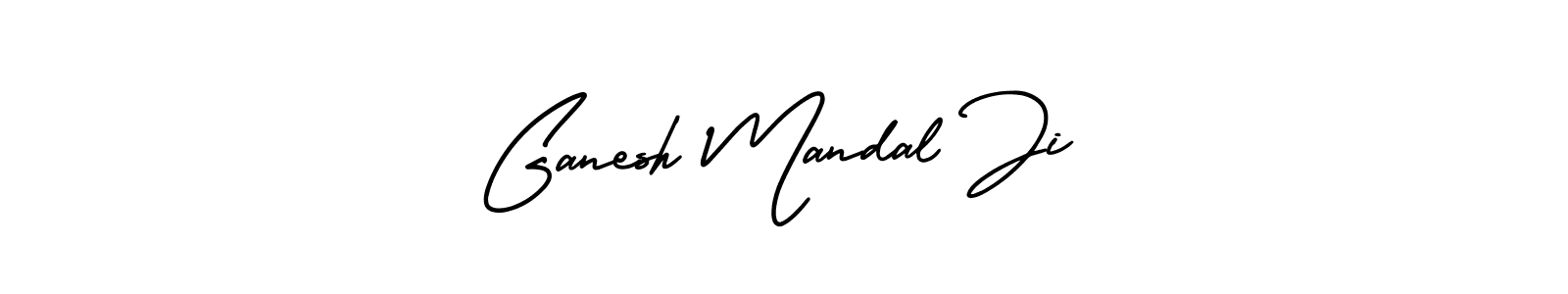 The best way (AmerikaSignatureDemo-Regular) to make a short signature is to pick only two or three words in your name. The name Ganesh Mandal Ji include a total of six letters. For converting this name. Ganesh Mandal Ji signature style 3 images and pictures png