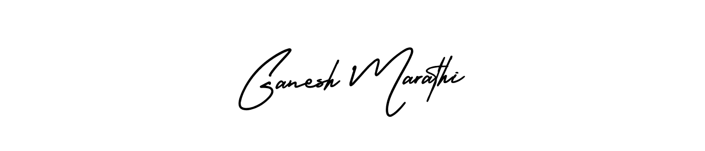 Ganesh Marathi stylish signature style. Best Handwritten Sign (AmerikaSignatureDemo-Regular) for my name. Handwritten Signature Collection Ideas for my name Ganesh Marathi. Ganesh Marathi signature style 3 images and pictures png