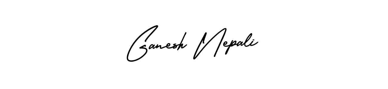 Use a signature maker to create a handwritten signature online. With this signature software, you can design (AmerikaSignatureDemo-Regular) your own signature for name Ganesh Nepali. Ganesh Nepali signature style 3 images and pictures png