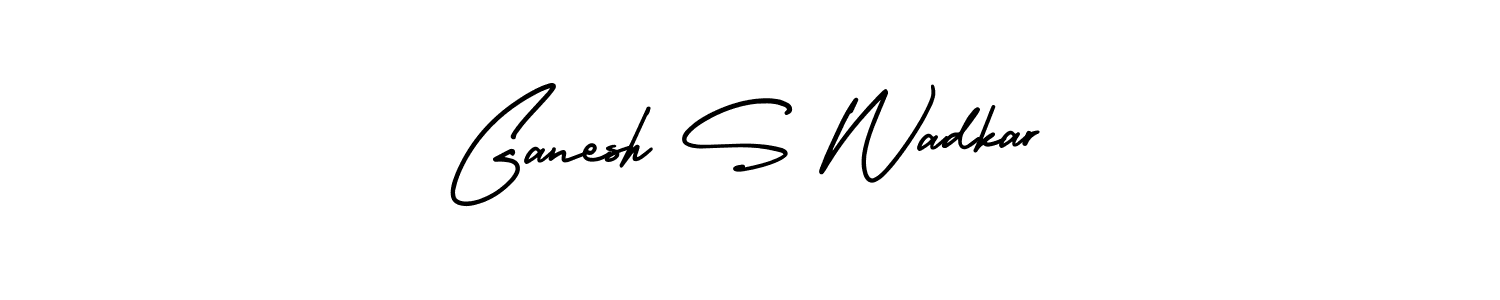 How to make Ganesh S Wadkar signature? AmerikaSignatureDemo-Regular is a professional autograph style. Create handwritten signature for Ganesh S Wadkar name. Ganesh S Wadkar signature style 3 images and pictures png