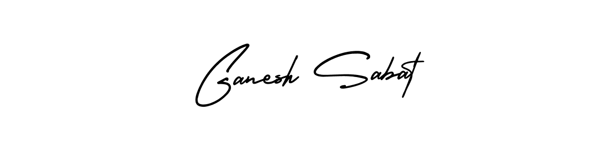 You should practise on your own different ways (AmerikaSignatureDemo-Regular) to write your name (Ganesh Sabat) in signature. don't let someone else do it for you. Ganesh Sabat signature style 3 images and pictures png
