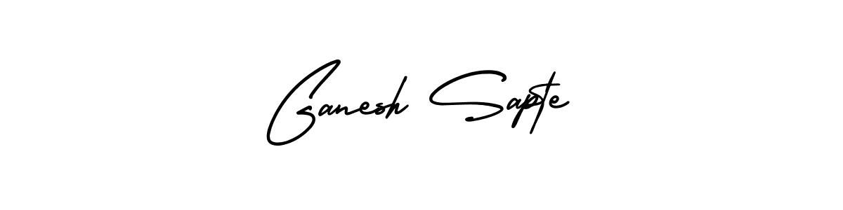 You should practise on your own different ways (AmerikaSignatureDemo-Regular) to write your name (Ganesh Sapte) in signature. don't let someone else do it for you. Ganesh Sapte signature style 3 images and pictures png