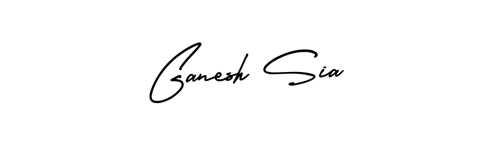 How to make Ganesh Sia name signature. Use AmerikaSignatureDemo-Regular style for creating short signs online. This is the latest handwritten sign. Ganesh Sia signature style 3 images and pictures png