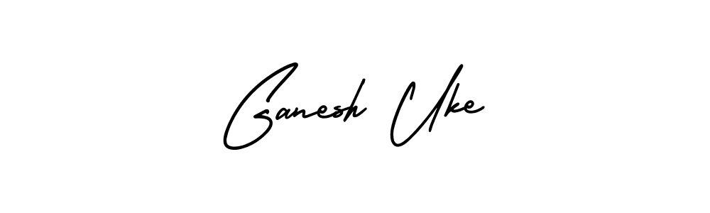 You should practise on your own different ways (AmerikaSignatureDemo-Regular) to write your name (Ganesh Uke) in signature. don't let someone else do it for you. Ganesh Uke signature style 3 images and pictures png