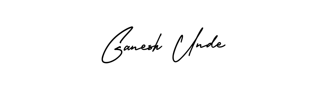 How to make Ganesh Unde name signature. Use AmerikaSignatureDemo-Regular style for creating short signs online. This is the latest handwritten sign. Ganesh Unde signature style 3 images and pictures png