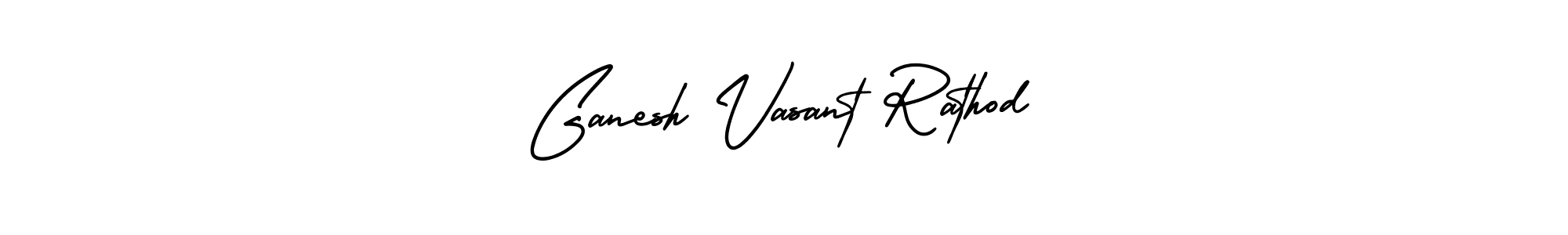 The best way (AmerikaSignatureDemo-Regular) to make a short signature is to pick only two or three words in your name. The name Ganesh Vasant Rathod include a total of six letters. For converting this name. Ganesh Vasant Rathod signature style 3 images and pictures png