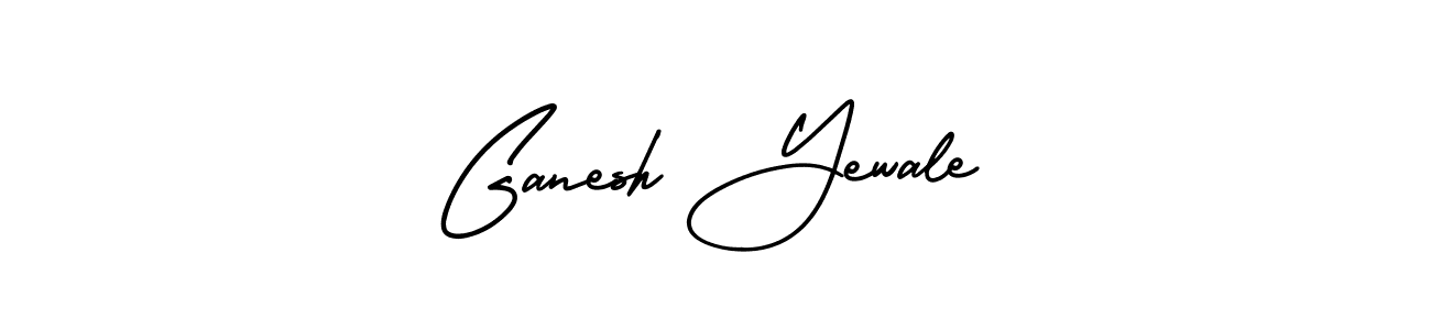 You should practise on your own different ways (AmerikaSignatureDemo-Regular) to write your name (Ganesh Yewale) in signature. don't let someone else do it for you. Ganesh Yewale signature style 3 images and pictures png