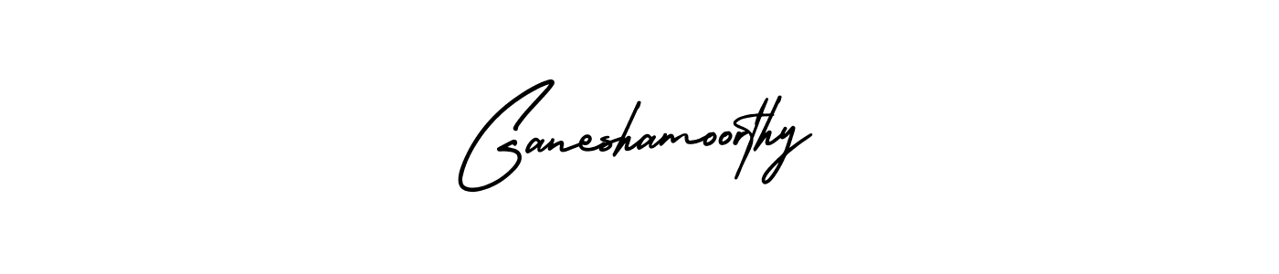 How to make Ganeshamoorthy name signature. Use AmerikaSignatureDemo-Regular style for creating short signs online. This is the latest handwritten sign. Ganeshamoorthy signature style 3 images and pictures png