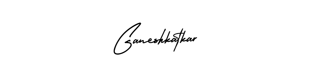 How to make Ganeshkatkar name signature. Use AmerikaSignatureDemo-Regular style for creating short signs online. This is the latest handwritten sign. Ganeshkatkar signature style 3 images and pictures png