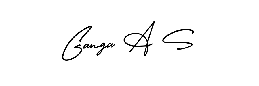 Make a beautiful signature design for name Ganga A S. Use this online signature maker to create a handwritten signature for free. Ganga A S signature style 3 images and pictures png