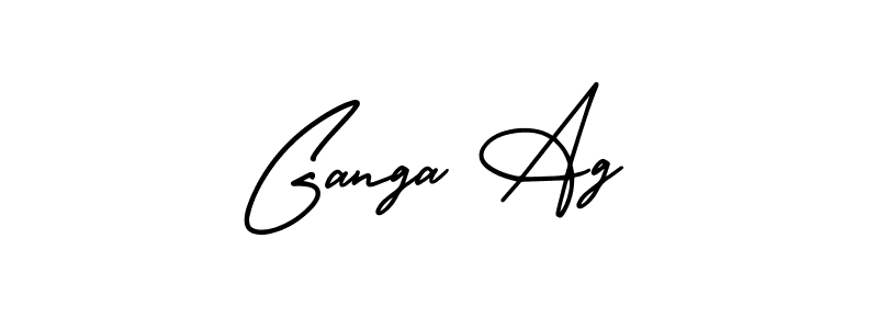 This is the best signature style for the Ganga Ag name. Also you like these signature font (AmerikaSignatureDemo-Regular). Mix name signature. Ganga Ag signature style 3 images and pictures png