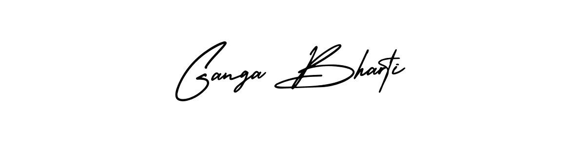 Similarly AmerikaSignatureDemo-Regular is the best handwritten signature design. Signature creator online .You can use it as an online autograph creator for name Ganga Bharti. Ganga Bharti signature style 3 images and pictures png