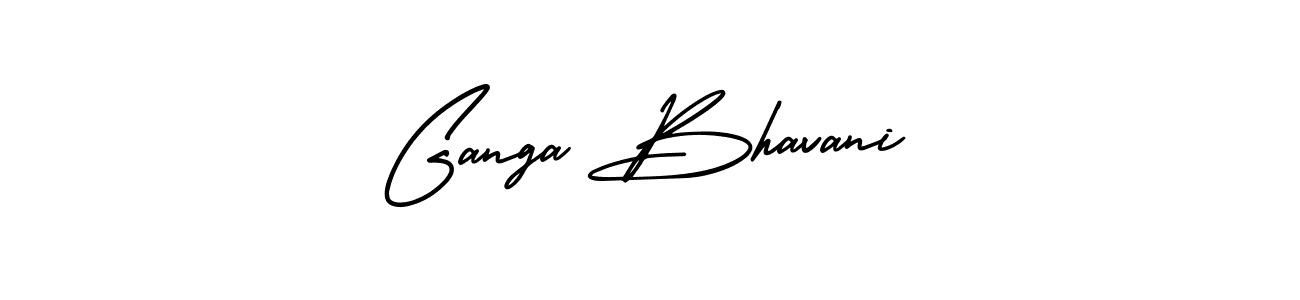 Create a beautiful signature design for name Ganga Bhavani. With this signature (AmerikaSignatureDemo-Regular) fonts, you can make a handwritten signature for free. Ganga Bhavani signature style 3 images and pictures png