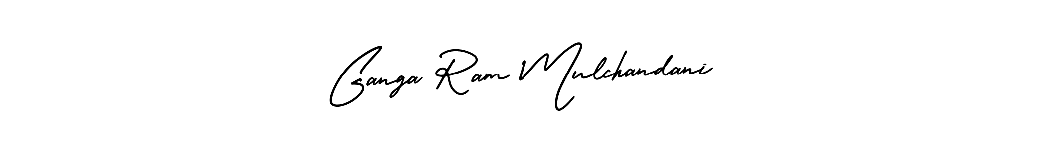 Make a short Ganga Ram Mulchandani signature style. Manage your documents anywhere anytime using AmerikaSignatureDemo-Regular. Create and add eSignatures, submit forms, share and send files easily. Ganga Ram Mulchandani signature style 3 images and pictures png