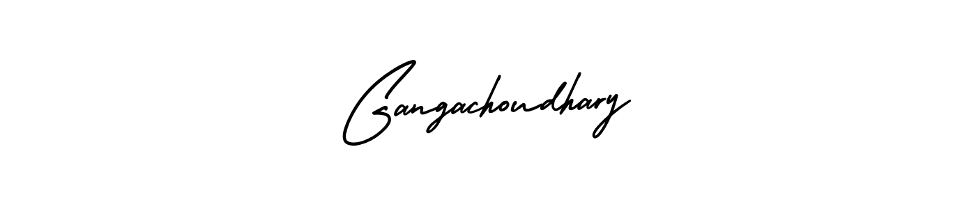 How to make Gangachoudhary signature? AmerikaSignatureDemo-Regular is a professional autograph style. Create handwritten signature for Gangachoudhary name. Gangachoudhary signature style 3 images and pictures png