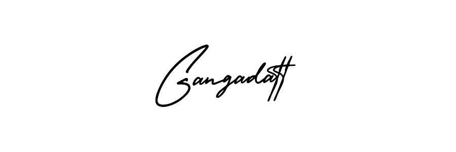 How to make Gangadatt name signature. Use AmerikaSignatureDemo-Regular style for creating short signs online. This is the latest handwritten sign. Gangadatt signature style 3 images and pictures png