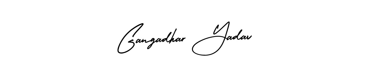 How to make Gangadhar Yadav signature? AmerikaSignatureDemo-Regular is a professional autograph style. Create handwritten signature for Gangadhar Yadav name. Gangadhar Yadav signature style 3 images and pictures png