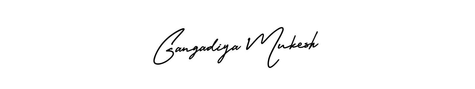 Create a beautiful signature design for name Gangadiya Mukesh. With this signature (AmerikaSignatureDemo-Regular) fonts, you can make a handwritten signature for free. Gangadiya Mukesh signature style 3 images and pictures png