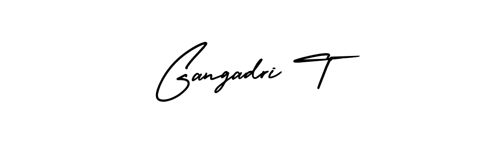 Design your own signature with our free online signature maker. With this signature software, you can create a handwritten (AmerikaSignatureDemo-Regular) signature for name Gangadri T. Gangadri T signature style 3 images and pictures png
