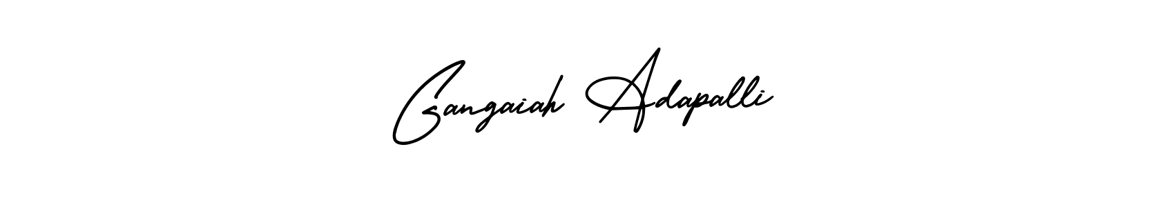 Make a short Gangaiah Adapalli signature style. Manage your documents anywhere anytime using AmerikaSignatureDemo-Regular. Create and add eSignatures, submit forms, share and send files easily. Gangaiah Adapalli signature style 3 images and pictures png