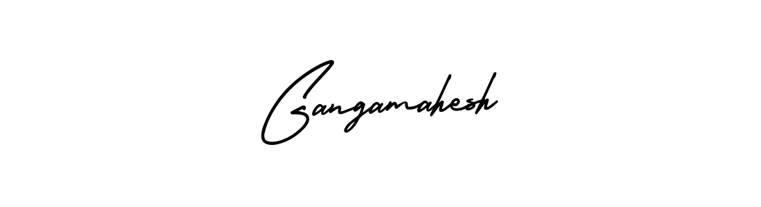 Create a beautiful signature design for name Gangamahesh. With this signature (AmerikaSignatureDemo-Regular) fonts, you can make a handwritten signature for free. Gangamahesh signature style 3 images and pictures png
