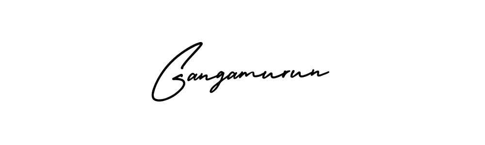 Gangamurun stylish signature style. Best Handwritten Sign (AmerikaSignatureDemo-Regular) for my name. Handwritten Signature Collection Ideas for my name Gangamurun. Gangamurun signature style 3 images and pictures png