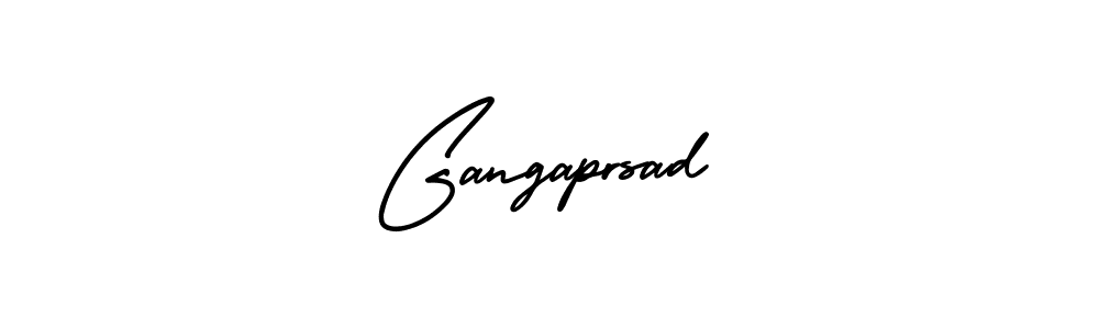 Gangaprsad stylish signature style. Best Handwritten Sign (AmerikaSignatureDemo-Regular) for my name. Handwritten Signature Collection Ideas for my name Gangaprsad. Gangaprsad signature style 3 images and pictures png
