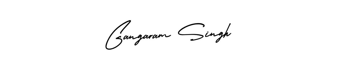 Design your own signature with our free online signature maker. With this signature software, you can create a handwritten (AmerikaSignatureDemo-Regular) signature for name Gangaram Singh. Gangaram Singh signature style 3 images and pictures png