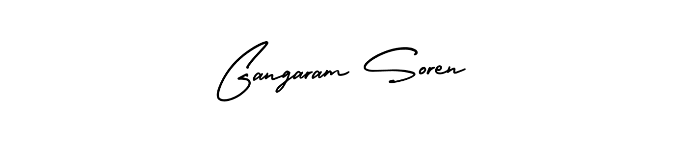 Design your own signature with our free online signature maker. With this signature software, you can create a handwritten (AmerikaSignatureDemo-Regular) signature for name Gangaram Soren. Gangaram Soren signature style 3 images and pictures png