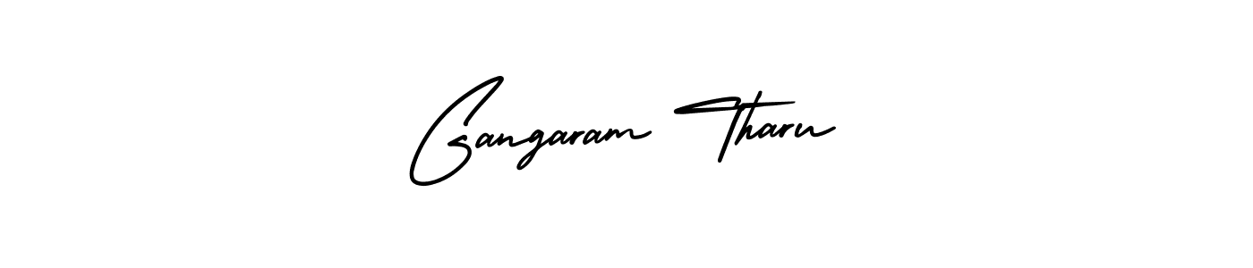 Gangaram Tharu stylish signature style. Best Handwritten Sign (AmerikaSignatureDemo-Regular) for my name. Handwritten Signature Collection Ideas for my name Gangaram Tharu. Gangaram Tharu signature style 3 images and pictures png