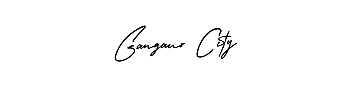 You should practise on your own different ways (AmerikaSignatureDemo-Regular) to write your name (Gangaur City) in signature. don't let someone else do it for you. Gangaur City signature style 3 images and pictures png