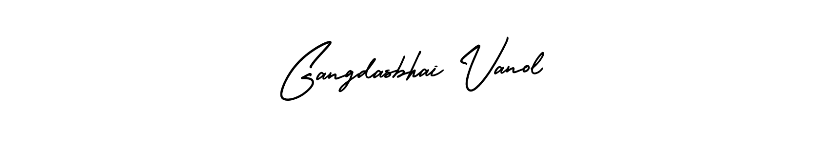 Gangdasbhai Vanol stylish signature style. Best Handwritten Sign (AmerikaSignatureDemo-Regular) for my name. Handwritten Signature Collection Ideas for my name Gangdasbhai Vanol. Gangdasbhai Vanol signature style 3 images and pictures png