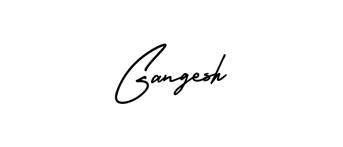 The best way (AmerikaSignatureDemo-Regular) to make a short signature is to pick only two or three words in your name. The name Gangesh include a total of six letters. For converting this name. Gangesh signature style 3 images and pictures png
