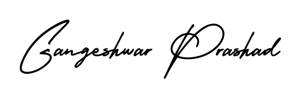 Give your name Gangeshwar Prashad an exquisite flair with the AmerikaSignatureDemo-Regular script font. Ideal for contracts, resumes, and formal letterheads. Gangeshwar Prashad signature style 3 images and pictures png