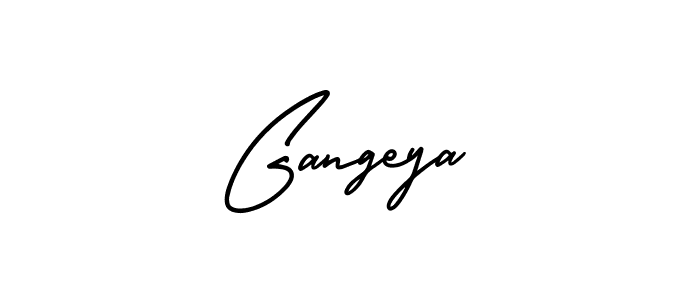 Design your own signature with our free online signature maker. With this signature software, you can create a handwritten (AmerikaSignatureDemo-Regular) signature for name Gangeya. Gangeya signature style 3 images and pictures png