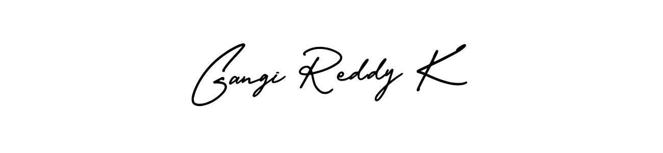 Make a beautiful signature design for name Gangi Reddy K. With this signature (AmerikaSignatureDemo-Regular) style, you can create a handwritten signature for free. Gangi Reddy K signature style 3 images and pictures png