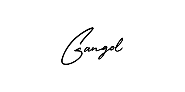 How to make Gangol signature? AmerikaSignatureDemo-Regular is a professional autograph style. Create handwritten signature for Gangol name. Gangol signature style 3 images and pictures png