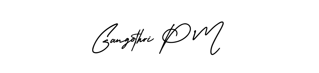 AmerikaSignatureDemo-Regular is a professional signature style that is perfect for those who want to add a touch of class to their signature. It is also a great choice for those who want to make their signature more unique. Get Gangothri P M name to fancy signature for free. Gangothri P M signature style 3 images and pictures png