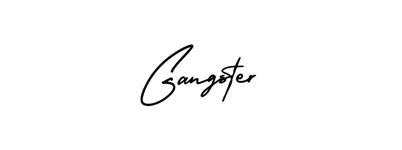 Gangster stylish signature style. Best Handwritten Sign (AmerikaSignatureDemo-Regular) for my name. Handwritten Signature Collection Ideas for my name Gangster. Gangster signature style 3 images and pictures png