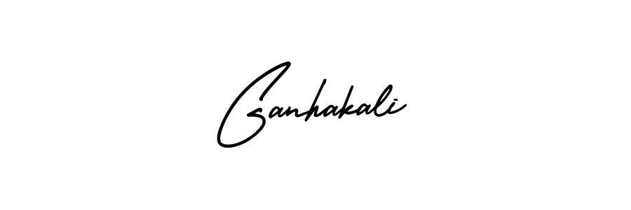 How to make Ganhakali name signature. Use AmerikaSignatureDemo-Regular style for creating short signs online. This is the latest handwritten sign. Ganhakali signature style 3 images and pictures png